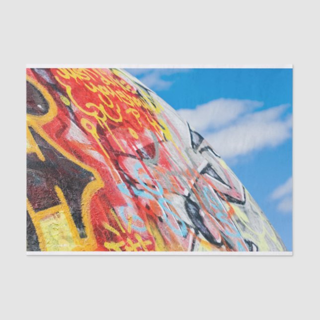 Papier Mousseline graffiti de planète (Recto)