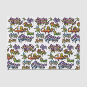 Papier Mousseline Graffiti de rue mots pleins