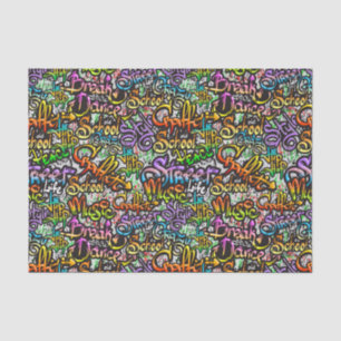 Papier Mousseline graffiti vieux skool Découpage