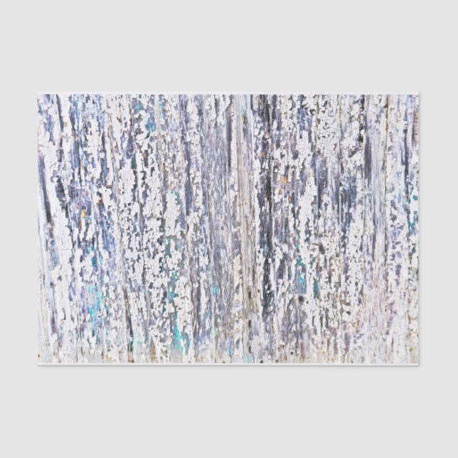 Papier Mousseline Grain de bois blanc gris violet texture rustique (Recto)