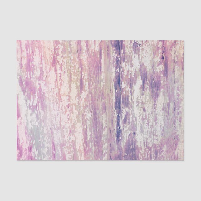 Papier Mousseline Grain de bois rose blanc violet texture rustique (Recto)