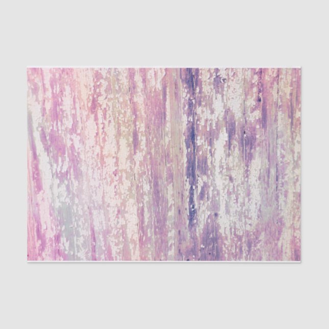 Papier Mousseline Grain de bois rose blanc violet texture rustique (Recto)