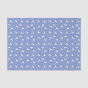 Papier Mousseline Graines de pissenlit flottant sur le bleu