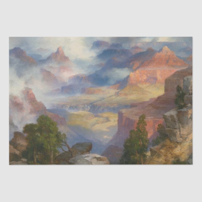 Papier Mousseline Grand Canyon à Mist (par Thomas Moran) (Recto)