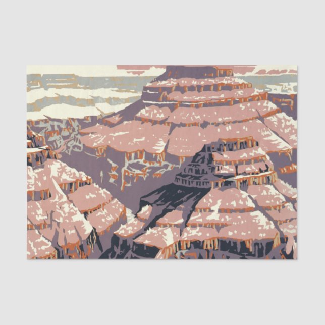 Papier Mousseline Grand Canyon Western Graphic Art American (Recto)