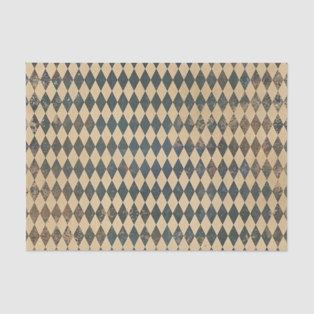 Papier Mousseline Grand Motif Diamond Arlequin (Recto)