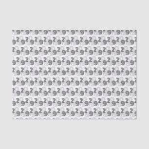 Papier Mousseline Grand nombre de Black Retro Classe de