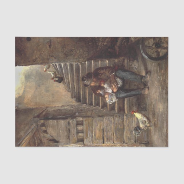 Papier Mousseline Grand-Père S'Occupe De Son Petit-Fils (Recto)