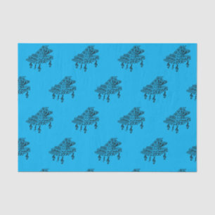 Papier Mousseline Grand piano, symboles de musique, professeur de mu