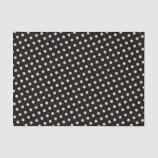 Papier Mousseline Grand pois blanc sur le noir
