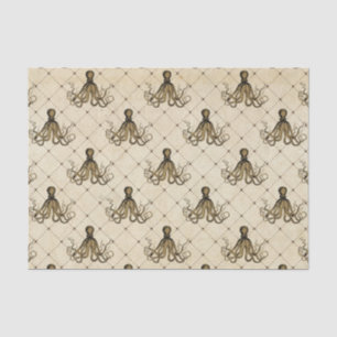 Papier Mousseline Grand poulpe vintage