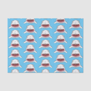 Papier Mousseline Grand requin blanc moyen dessin animé