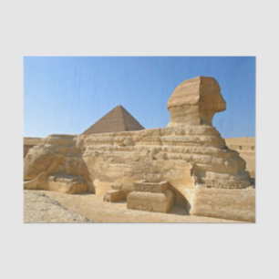 Papier Mousseline Grand Sphinx de Gizeh avec la pyramide de Khafre -