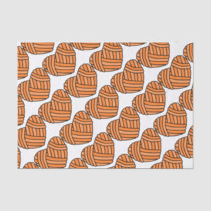 Papier Mousseline Grande boule en forme de coeur du fil (orange)