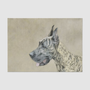 Papier Mousseline Grande Danse (Brindle) Peinture - Art Chien origin