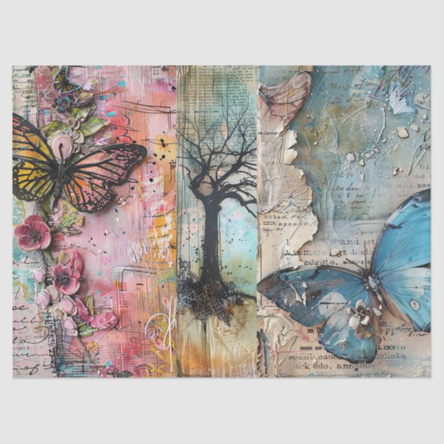 Papier Mousseline Grande page de découpage de collage d'art Abstrait (Recto)