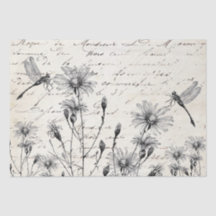 GRANDE page de découpage de libellule Fleur sauvag