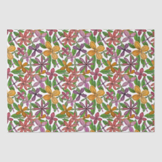 Papier Mousseline Grandes Fleurs