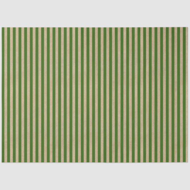 Papier Mousseline Grandes vertes Vintage Kraft Noël Brown (Recto)