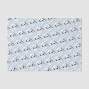 Papier Mousseline Grands Pyrénées peignant - art original de chien