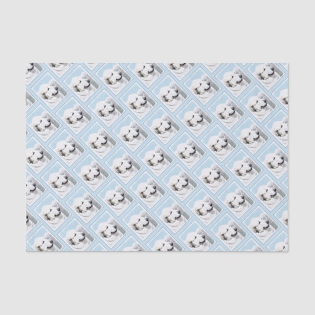 Papier Mousseline Grands Pyrénées peignant - art original de chien (Recto)