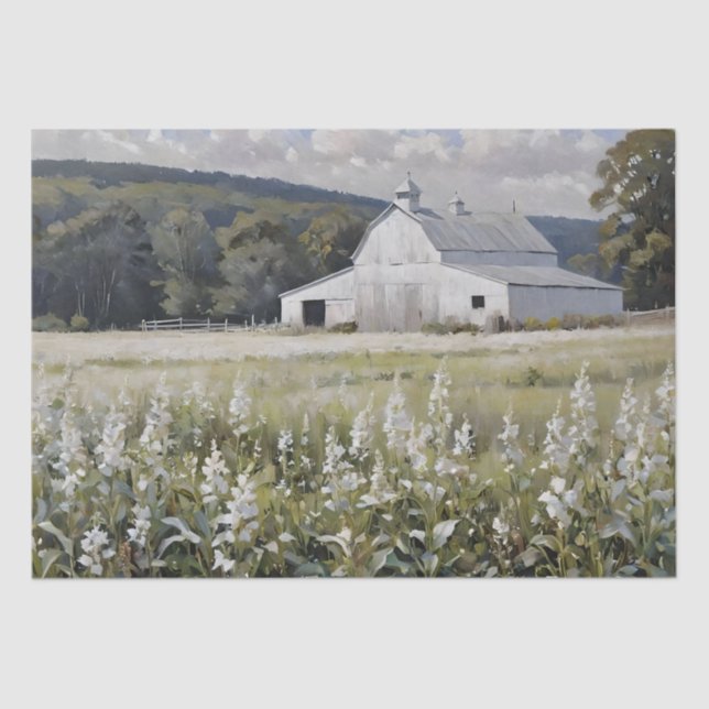 Papier Mousseline Grange Blanche et Fière Découpage (Recto)