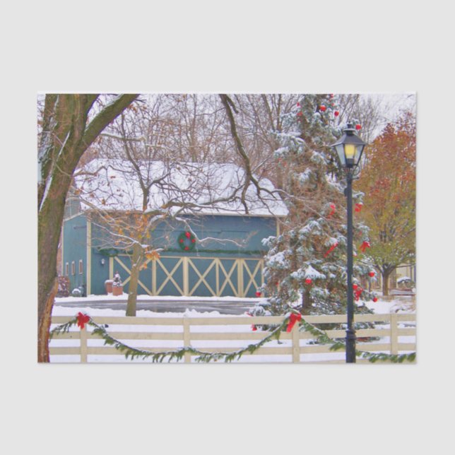 Papier Mousseline Grange Bleue Noël (Recto)