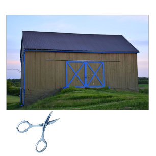Papier Mousseline Grange Brown Snappy avec deux Xs Bleus Contrevus