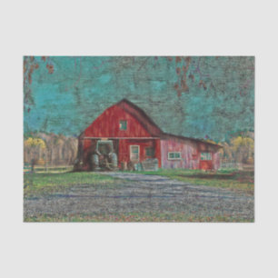 Papier Mousseline Grange de texture sarcelle rouge vieille rustique