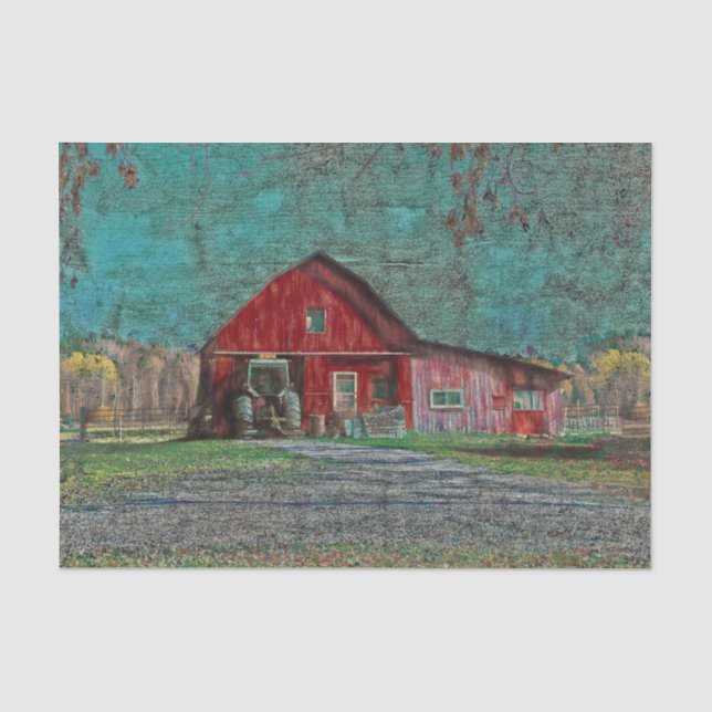 Papier Mousseline Grange de texture sarcelle rouge vieille rustique  (Recto)