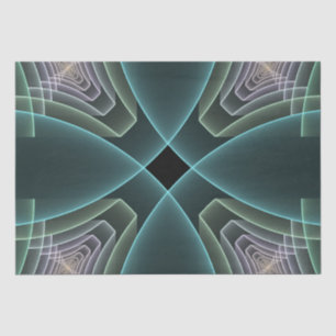 Papier Mousseline Graphique géométrique Turquoise moderne