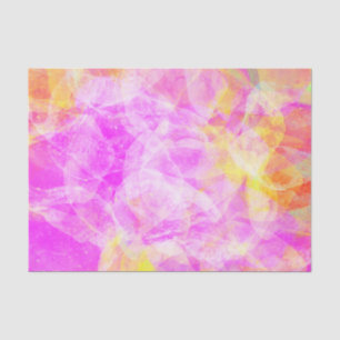 Papier Mousseline Gras Eclectique rose et jaune Abstrait