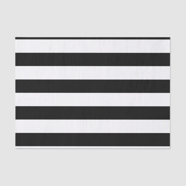 Papier Mousseline Gras traits horizontaux noirs et blancs (Recto)