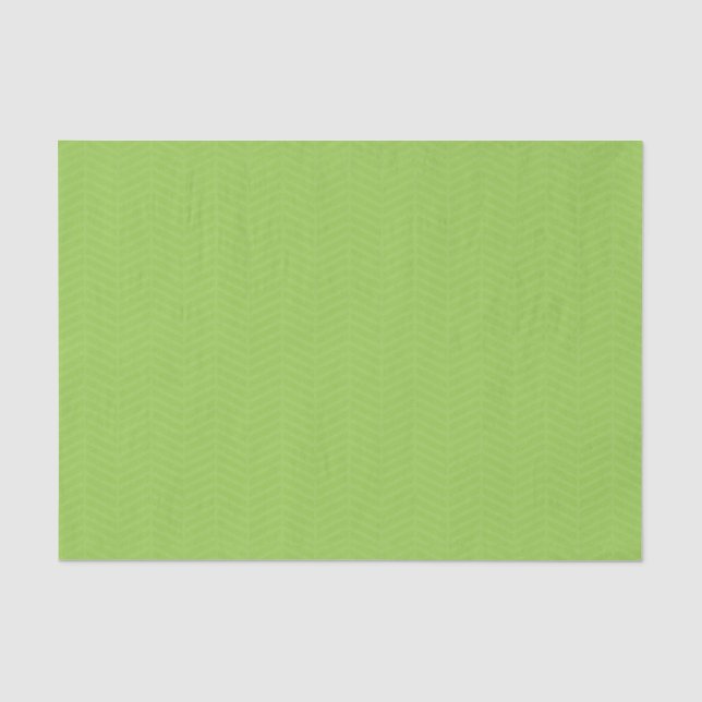 Papier Mousseline Grass vert brisé Chevron (Recto)