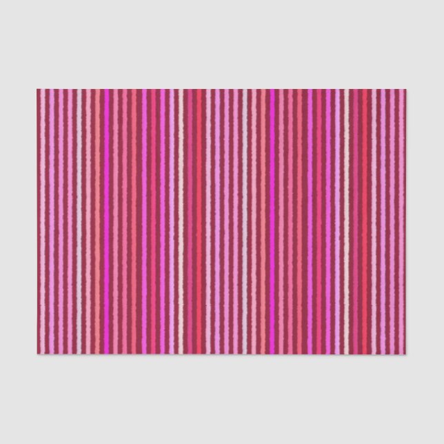 Papier Mousseline Gravures - Bourgogne, Violet, Rose (Recto)