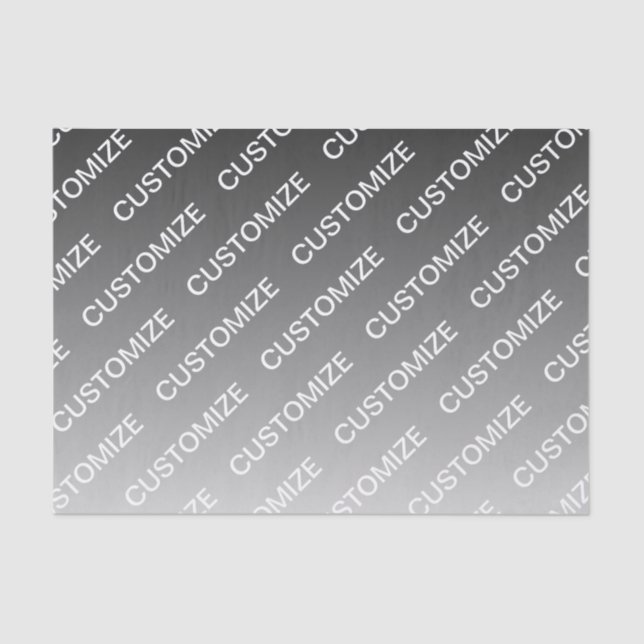 Papier Mousseline Gray (changeable color) Ombre & Text Pattern (Recto)