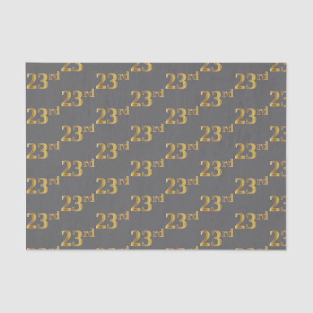 Papier Mousseline Gray, Faux Gold 23e (Vingt-troisième) (Recto)