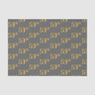 Papier Mousseline Gray, Faux Gold 59e (Cinquante-Neuvième)