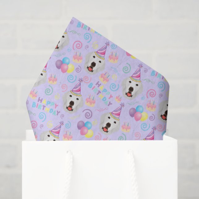 Papier Mousseline Great Pyrenees Tissue Paper in Purple (Sac cadeau)