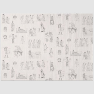 Papier Mousseline Grèce antique Classique Histoire grecque Motif