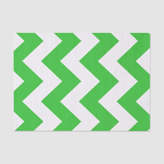 Papier Mousseline Green Bold Mod Chevron (Recto)