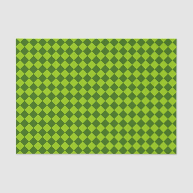 Papier Mousseline Green Combination Diamond Motif par STaylor (Recto)