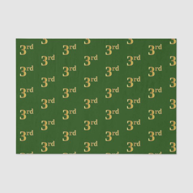 Papier Mousseline Green, Faux Gold 3e (troisième) Tissu de l'événeme (Recto)