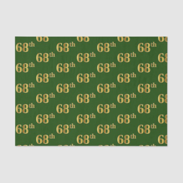 Papier Mousseline Green, Faux Gold 68e (Soixante-huitième) (Recto)
