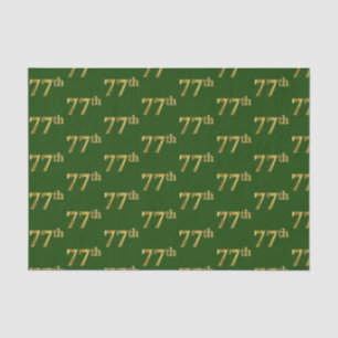Papier Mousseline Green, Faux Gold 77e (Soixante-dix-septième)