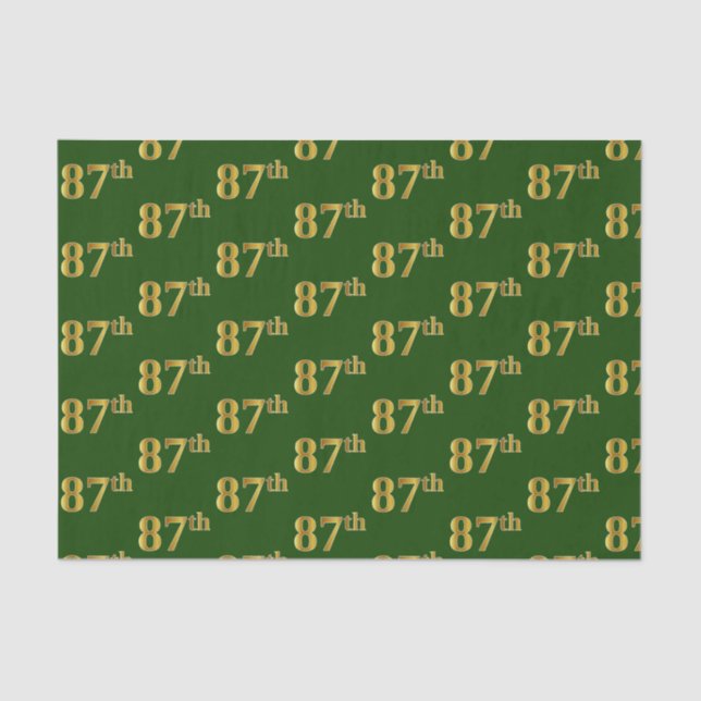 Papier Mousseline Green, Faux Gold 87e (Quatre-Vingt-Septième) (Recto)