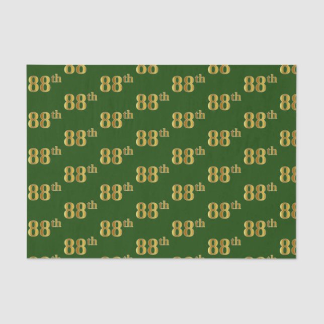 Papier Mousseline Green, Faux Gold 88e (Quatre-vingt-huitième) (Recto)