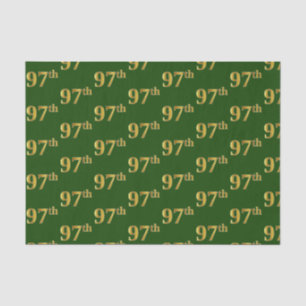 Papier Mousseline Green, Faux Gold 97e (Quatre-vingt-dix-septième)