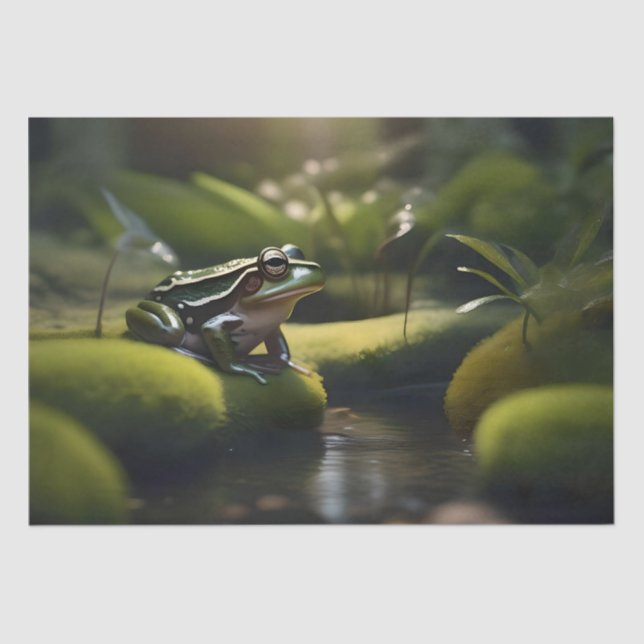 Papier Mousseline Green Frog Forest Life, (Recto)