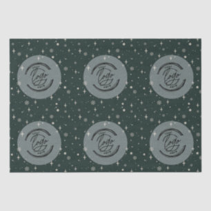 Papier Mousseline Green Joyeux Noël Business Logo Snowflake